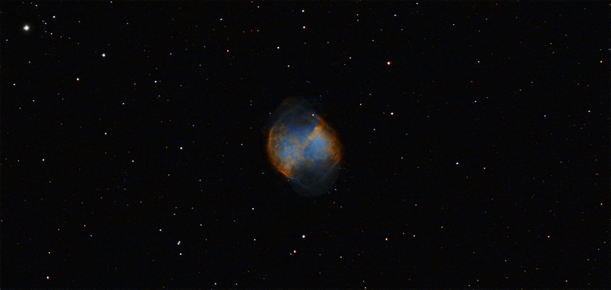 Astrophotograph of the Dumbbell Nebula