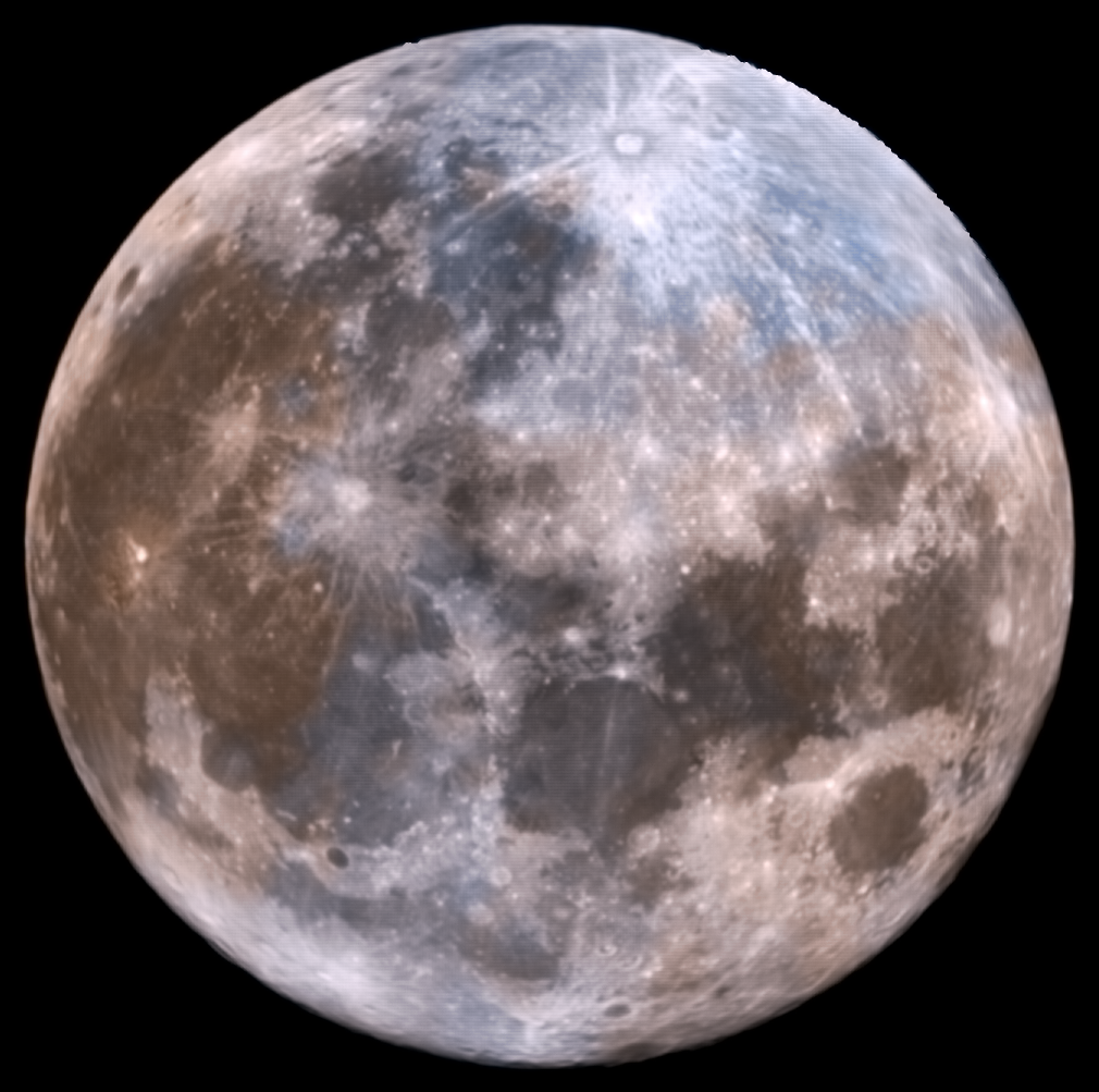 Detailed photograph of the Moon