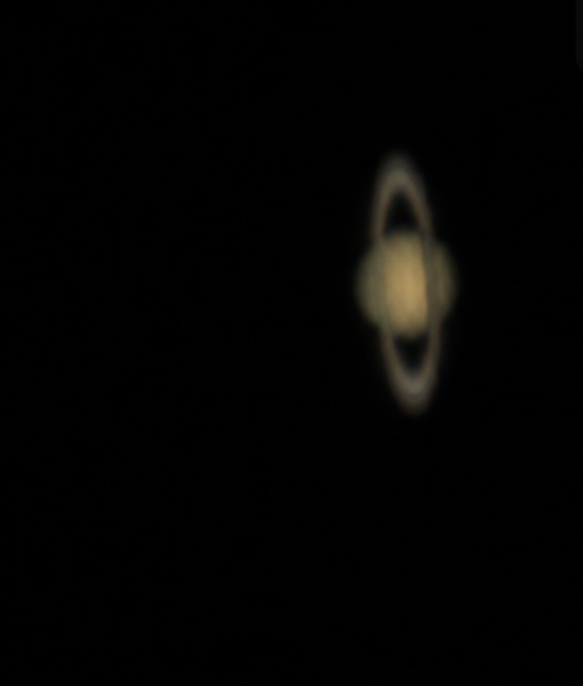 Planetary photograph of Saturn and its rings